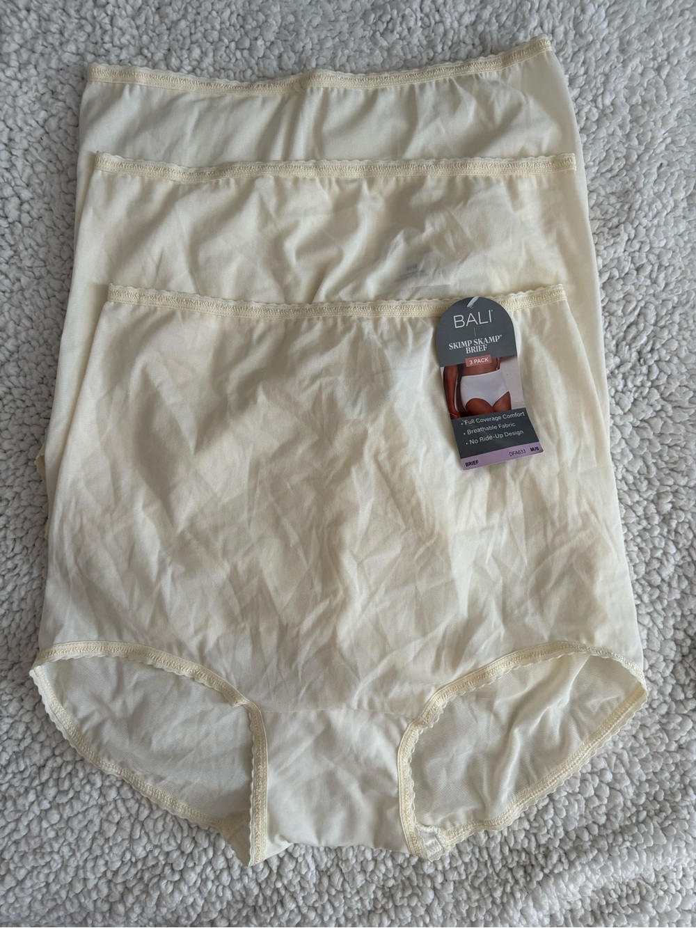 Bali Light Cream Seamless High-Waist Briefs